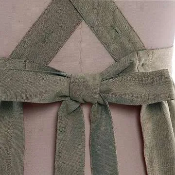 Vibsion Vintage Ruffle Apron for Women Colonial Pioneer Pinafore Apron Cross Back Garden Cooking Aprons with Pockets