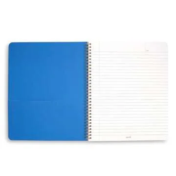 ban.do Rough Draft Large Spiral Notebook with Saying, 11" x 9" with Pockets and 160 College Ruled Pages, Possibilites are Endless