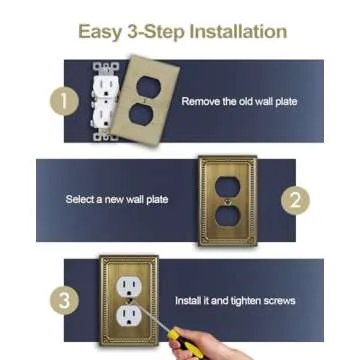 ZILLSEA Antique Brass Wall Plates - Stylish Upgrade