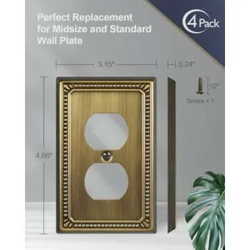 ZILLSEA Antique Brass Wall Plates - Stylish Upgrade