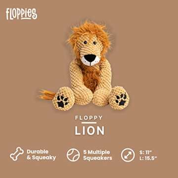 fabdog Floppies Plush Dog Toy - Cute & Durable Squeaky Dog Toys - Best Squeak Toy for Puppies and Al...