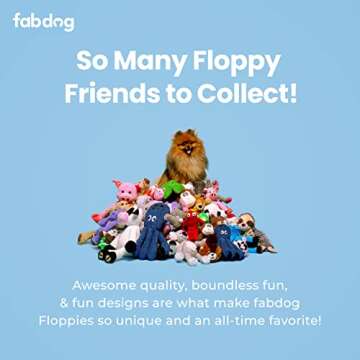 fabdog Floppies Plush Dog Toy - Cute & Durable Squeaky Dog Toys - Best Squeak Toy for Puppies and All Breeds | Ideal Pet Gift| Small Lion