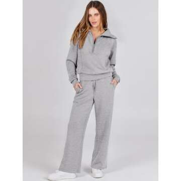 ANRABESS Women 2 Piece Outfits Sweatsuit Oversized Sweatshirt Sweatpants Tracksuit Sweat Lounge Matc...