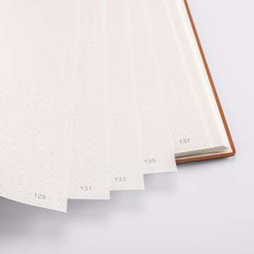 RETTACY Bullet Dotted Journal, 2-Pack, Dotted Notebook Journal with 192 Numbered Pages per Pack, Medium 7.6'' × 10'', 100 GSM Thick Paper, Leather Softcover (Black & Dark Green)