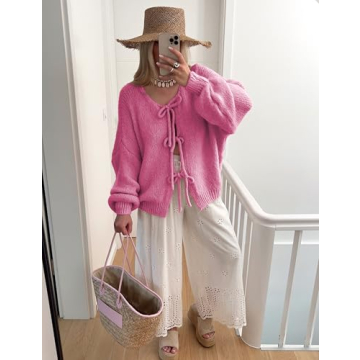 Stylish Oversized Bowtie Sweater Cardigan for Women