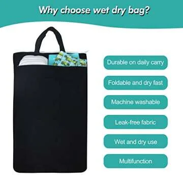Wegreeco Large Wet Dry Cloth Diaper Bag for Parents