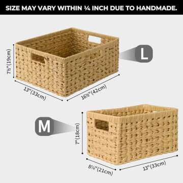 GRANNY SAYS Wicker Storage Baskets for Organizing Essentials