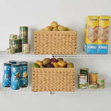 GRANNY SAYS Wicker Storage Baskets for Organizing Essentials