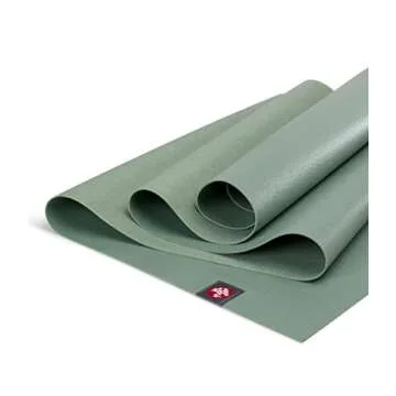 Manduka eKO Superlite Yoga Mat for Travel - Lightweight, Easy to Roll and Fold, Durable, Non Slip Grip, 1.5mm Thick, Leaf Green, 71" x 24"