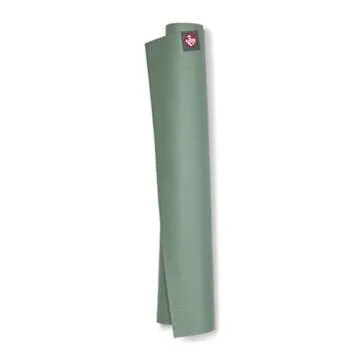 Manduka eKO Superlite Yoga Mat for Travel - Lightweight, Easy to Roll and Fold, Durable, Non Slip Grip, 1.5mm Thick, Leaf Green, 71" x 24"