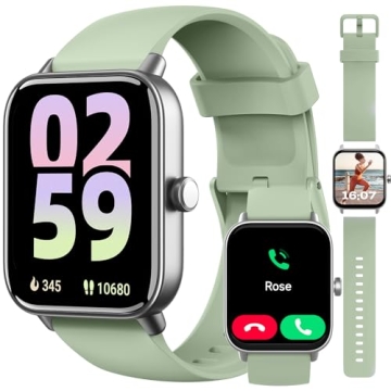 Smart Watch, Compatible with iPhone 9.0 or Above and Android 6.0 or Above, 45mm Men's and Women's Wa...