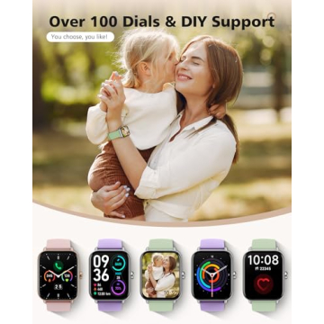 Smart Watch, Compatible with iPhone 9.0 or Above and Android 6.0 or Above, 45mm Men's and Women's Watch, Smartwatch Fitness Tracker, Fits Wrists 5.8-8.7 Inches (160-230mm), Waterproof, Green