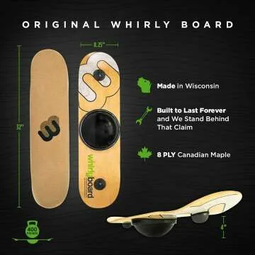 Whirly Board Spinning Balance Trainer for Improved Agility