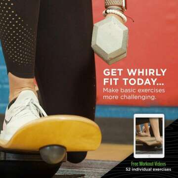 Whirly Board Spinning Balance Trainer for Improved Agility