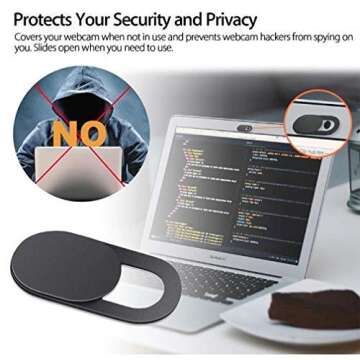 Tsyfro Ultra-Slim Laptop Camera Cover Slide | 0.03 Inch Thick | Upholds Digital Privacy | Compatible...