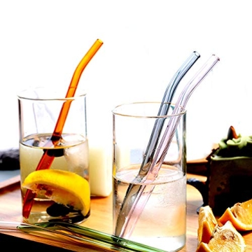Durable Eco-Friendly Glass Drinking Straws Set of 12