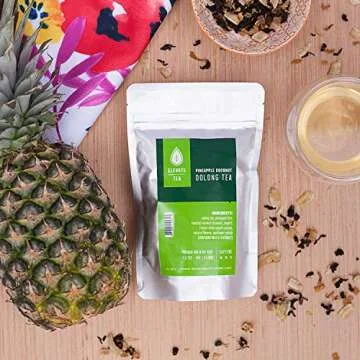 Elevate Tea Pineapple Coconut Tea - Loose Leaf Oolong Tea, Medium Caffeine, 3 oz Pouch - 30 Cups, Hot & Iced Tea, No Artificials