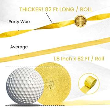 PartyWoo Crepe Paper Streamers 6 Rolls 492ft, Pack of Party Streamers in 6 Pastel Colors for Birthday Decorations, Party Decorations, Wedding Decorations (1.8 Inch x 82 Ft/Roll)