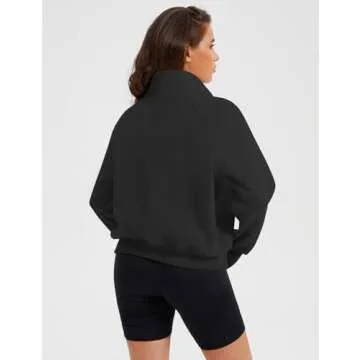 GKBK Women's Stylish Half Zip Fleece Sweatshirt - Fall Fashion