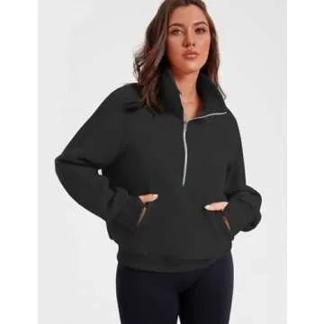 GKBK Women's Stylish Half Zip Fleece Sweatshirt - Fall Fashion