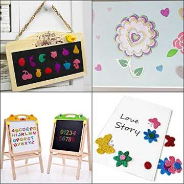 10 Pack Assorted Colors EVA Foam Sheets Glitter Foam Paper for Craft DIY Glitter Cardstock Paper Per...