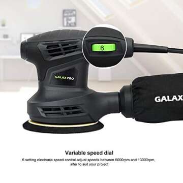 GALAX PRO 280W Electric Orbital Sander with Dust Collector