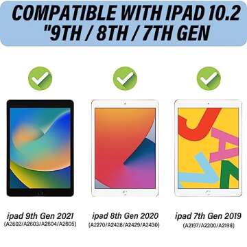 Deokke iPad 10.2 Inch Case - Stylish Protection for 9th/8th/7th Gen, Pink Cow Pattern