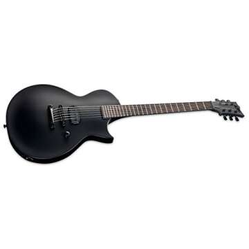 ESP LTD EC-Black Metal Electric Guitar, Black Satin