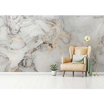 Elegant Murwall Art Gold Marble Wallpaper for Modern Spaces