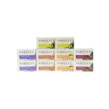 Yardley London Soap Bath Bar Bundle - 10 Bars: English Lavender, Oatmeal Almond & More