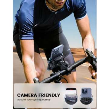 Lamicall Motorcycle Bike Phone Mount - [1s Quick Release] Bike Cell Phone Holder Clip, Bicycle Scoot...