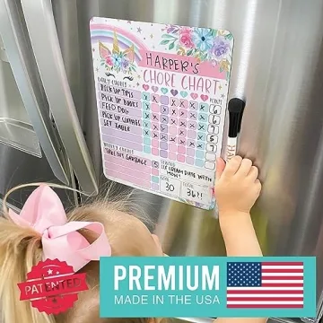 Unicorn Magnetic Chore Chart for Kids - Fun Responsibility Tool