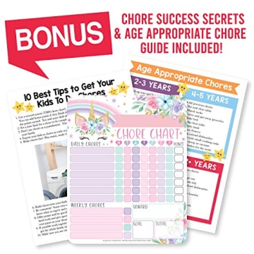 Unicorn Magnetic Chore Chart for Kids - Fun Responsibility Tool