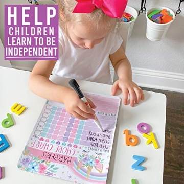 Unicorn Magnetic Chore Chart for Kids - Fun Responsibility Tool