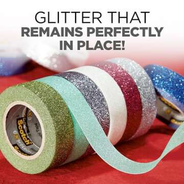 Scotch Glitter Washi Tape for Easy Crafting and Wrapping
