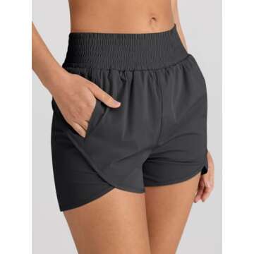 AUTOMET Womens Athletic Shorts High Waisted Running Shorts Gym Workout Shorts Casual Comfy Sport Sho...