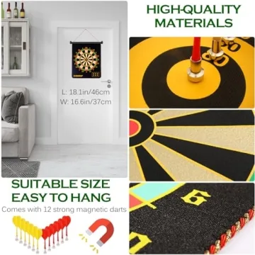 RaboSky Magnetic Dart Board for Fun Indoor Games
