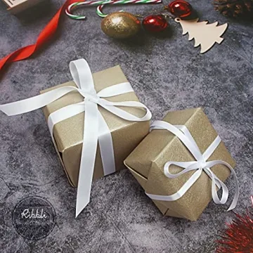 Ribbli 25 Yards Double Faced Satin Ribbon for Elegant Gifts