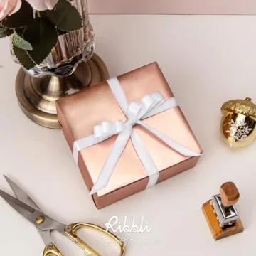 Ribbli 25 Yards Double Faced Satin Ribbon for Elegant Gifts