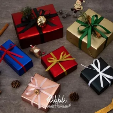 Ribbli 25 Yards Double Faced Satin Ribbon for Elegant Gifts