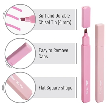 Mr. Pen Aesthetic Highlighters - 16 Pastel No Bleed Set