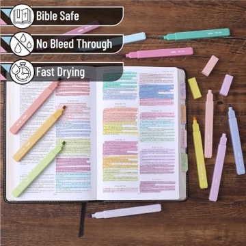 Mr. Pen Aesthetic Highlighters - 16 Pastel No Bleed Set