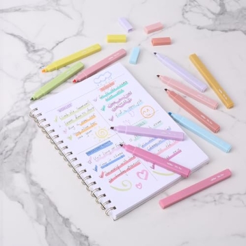 Mr. Pen Aesthetic Highlighters - 16 Pastel No Bleed Set