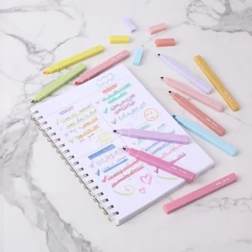 Mr. Pen Aesthetic Highlighters - 16 Pastel No Bleed Set