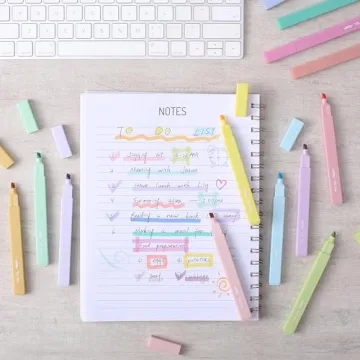 Mr. Pen Aesthetic Highlighters - 16 Pastel No Bleed Set