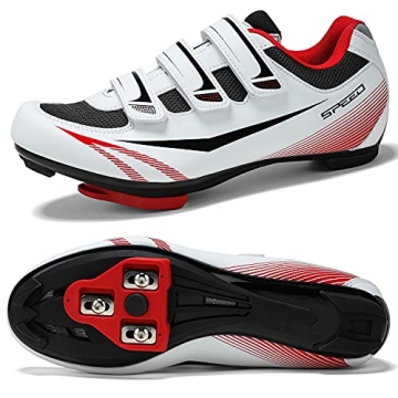 Unisex Road Bike Cycling Shoes - Compatible with Look Delta/SPD Cleats, Perfect for Indoor & Outdoor...
