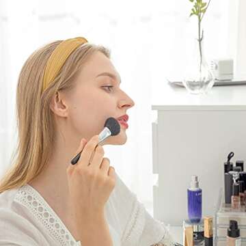 Sunolga 10 Pcs Headbands for Women, Wide Headbands Knotted Headband for Women and Girls, Soft Knitted Non Slip Hair Hoops Solid Color Hair Accessories