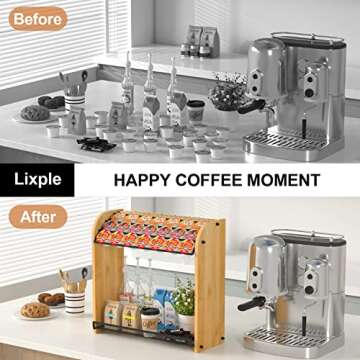 K Cup Holder Coffee Pod Organizer for Coffee Bar Accessories, K Cup Holders for Counter, Large Capac...