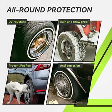 RVMATE RV Tire Covers, Dual Axle Wheel Cover (2 Pack) Fits 27"-30" Diameter Tires, Waterproof Anti-U...