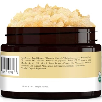 Organic Vanilla Coconut Body Scrub for Smooth Skin